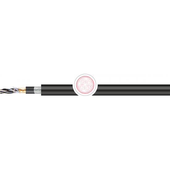 INDUCOM RE-2X(ST)YSWAY-FL 2X2X0,75 ČRNI EN 50288-7