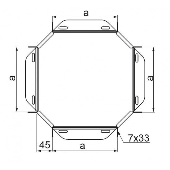 Križni kos kabelskega kanala CZKBP600H110