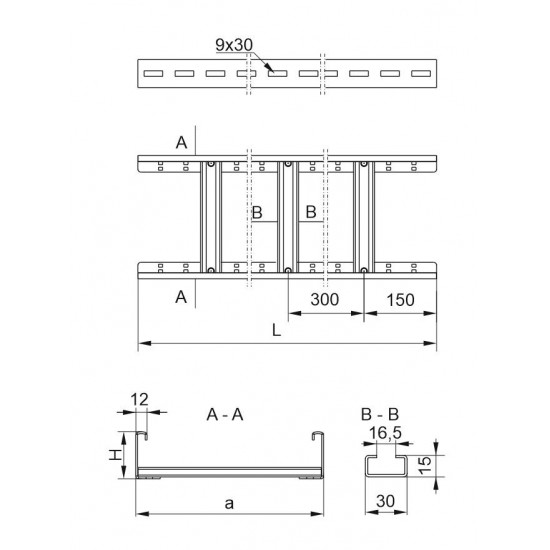 Kabelska lestev DUP/DUOP300H60/6F E-90