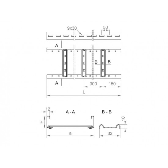 Kabelska lestev DKC400H60/3 N