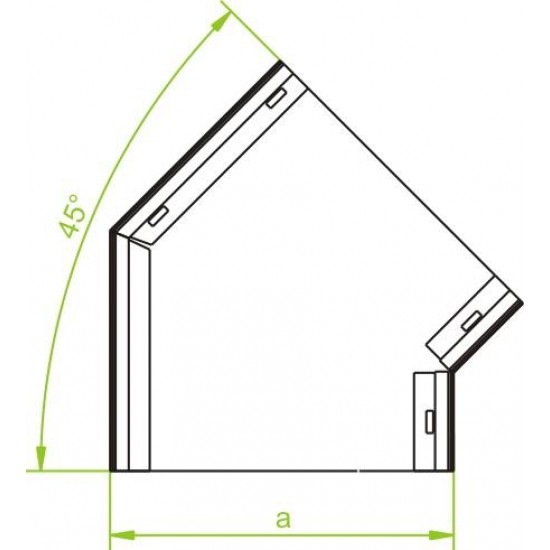 45 ° Horizontani pregib KKNM125H28