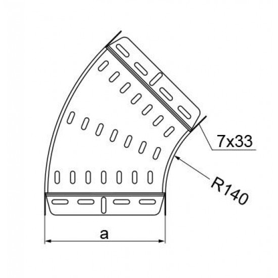 45° Horizontalni kot KKMPJ150H60 E-90