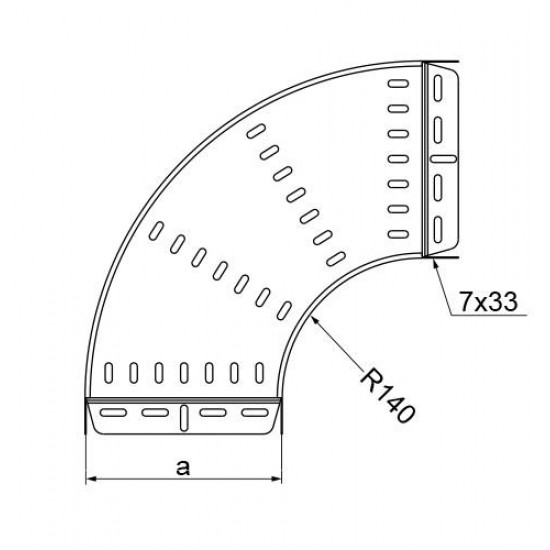 90° Horizontalni kot KKPJ300H30