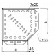 90° Horizontalni kot KKJ100H50
