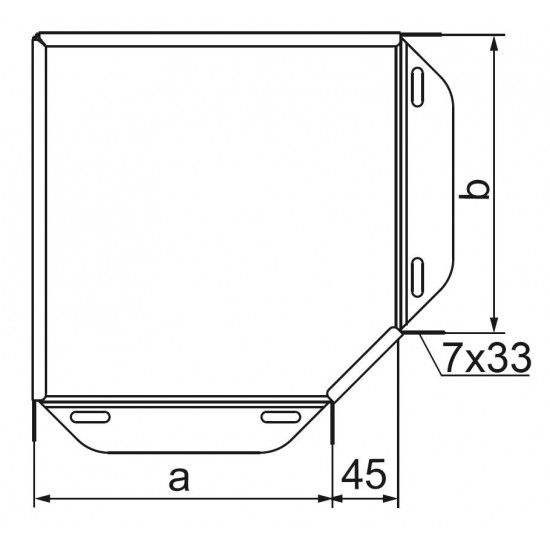 90° Horizontalni kot KKBP400H110