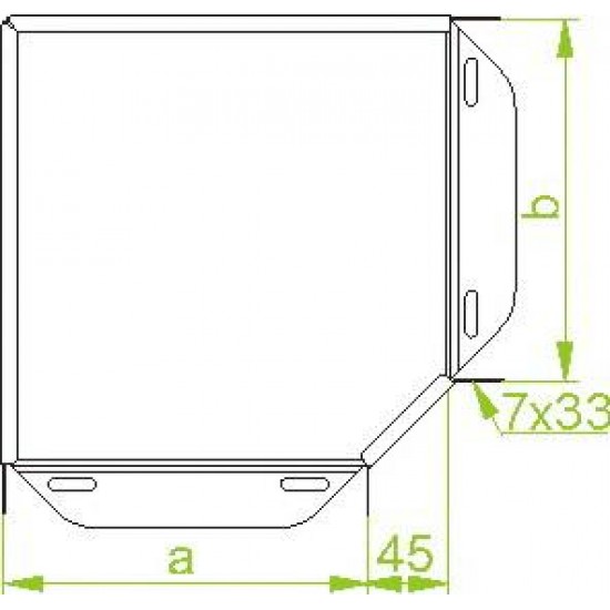 90° Horizontalni kot KKBP400H60 E-90