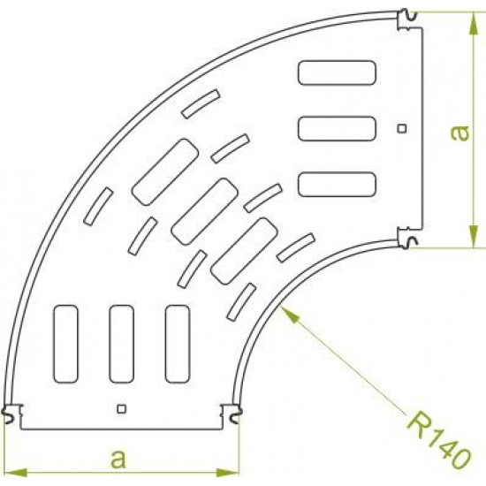 90° Horizontalni kot KKS300H110