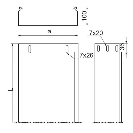 Kabelski kanal KBL200H100/3