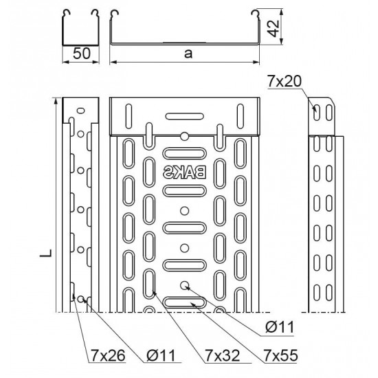 Kabelski kanal KGJ300H42/3