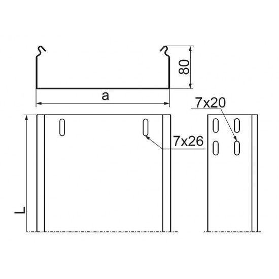 Kabelski kanal KBP500H80/3