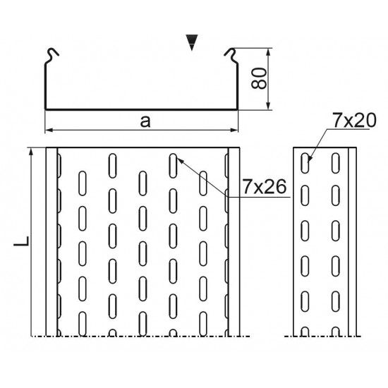Kabelski kanal KCP500H80/3 N
