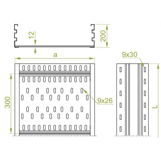 Kabelski kanal KSC400H200/6