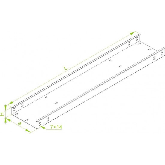 Kabelski kanal KZP300H50/3