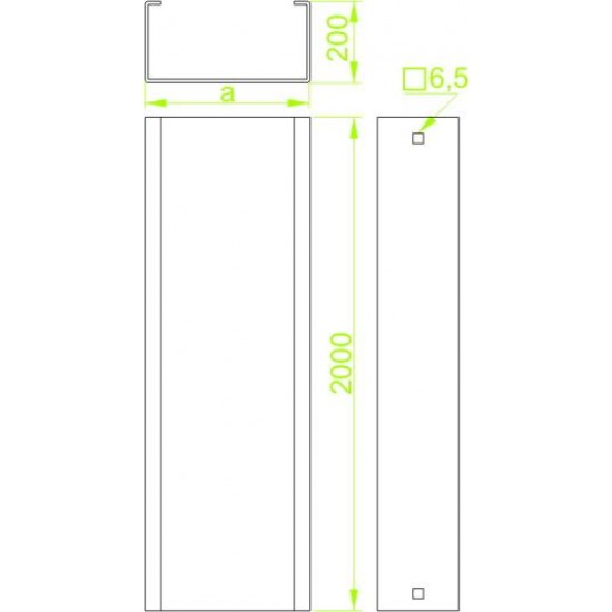 Kabelski kanal KMP500H200/2