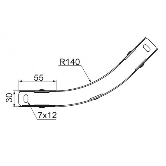 45° Vertiklani upogib LUMPJ300H30