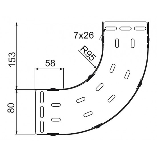 90° Vertikalni kot LUJ100H80
