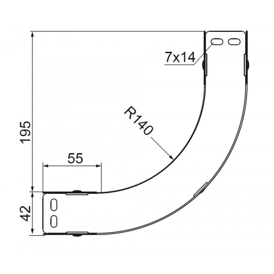 90° Vertikalni kot LUPJ300H42