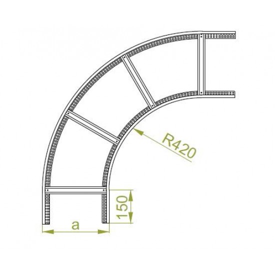 90° Horizontalni kot LDC200H100 N