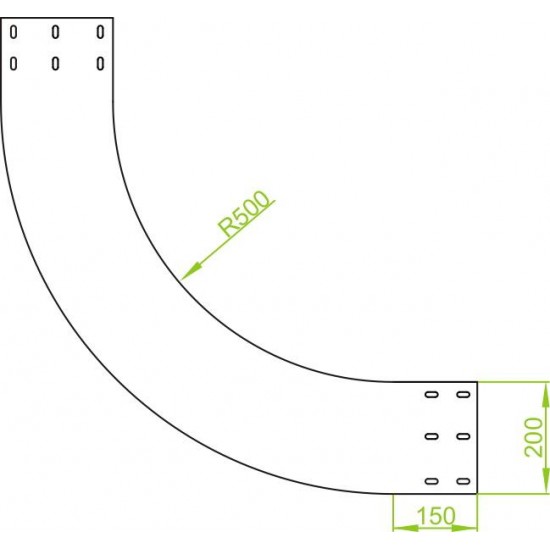 90° Vertikalni lok - Notranji LWDSC300H200