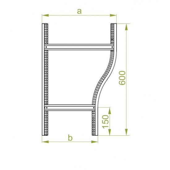 Desni reducirni kos RDPC200/100H80 N