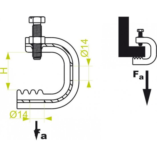 Natični kos za profil ZCD20