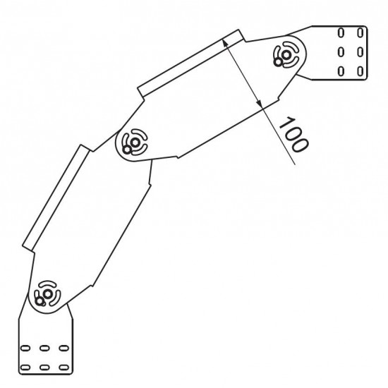 Nastavljivi vertikalni pregib LLBJ300H100