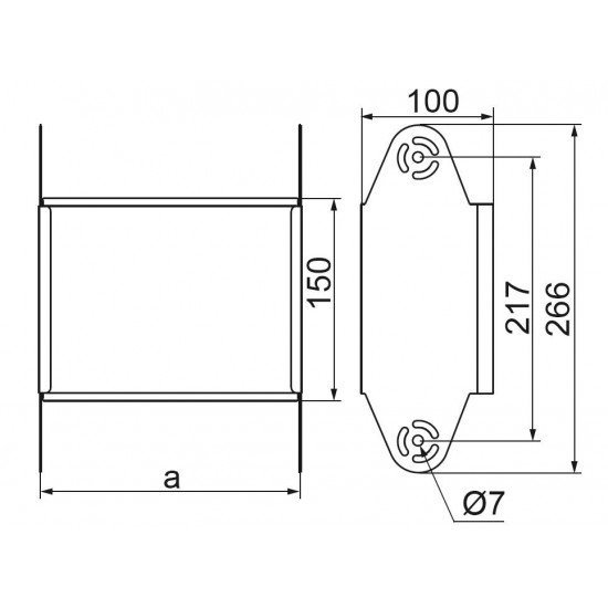Nastavljiv vertikalni pregibni element ELBP400H100