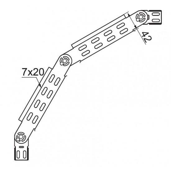 Nastavljivi vertikalni pregib LLL150H42