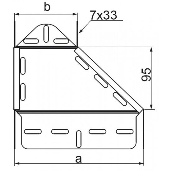 Levi reducirni kos RKLP200/100H60 E-90