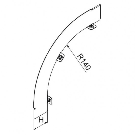 Ločilni profil za 90° vertiklani kot PLPZ30
