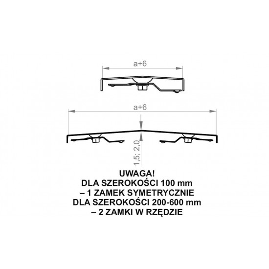 Pokrov za 90° Horizontalni lok -zunanji z zaklepom PZLDZP500 E-90