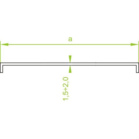 Pokrov za 45° Vertiklani upogib - Notranjil H50 PLZWMC500H50
