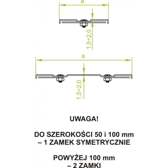 Pokrov za 90° Vertikalni lok - Zunanji H200 z zaklepom PZLZZC600H200