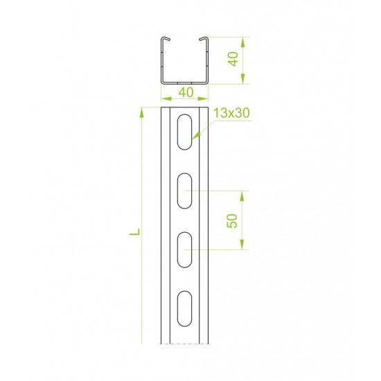 Profil ojačan CWP/CWOP40H40/1 E-90