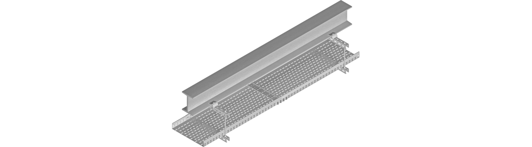 42-2 - Kabelski kanal pritrjen na I profil z natičnim kosom UDC