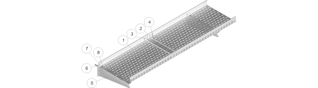 46-1 - Kabelski kanal - na steno - brez uporabe navojne palice