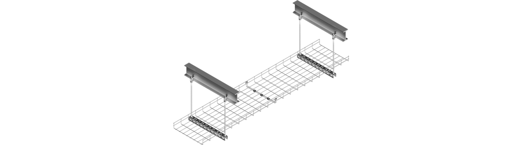 65-2 - Kabelska lestev - pritrditev na I profil z natičnimi kosi ZK8/19