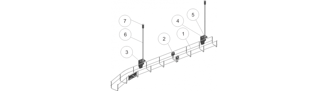 66-3 - Mrežni kanal KDS/KDSO60H60 pritrditev v strop