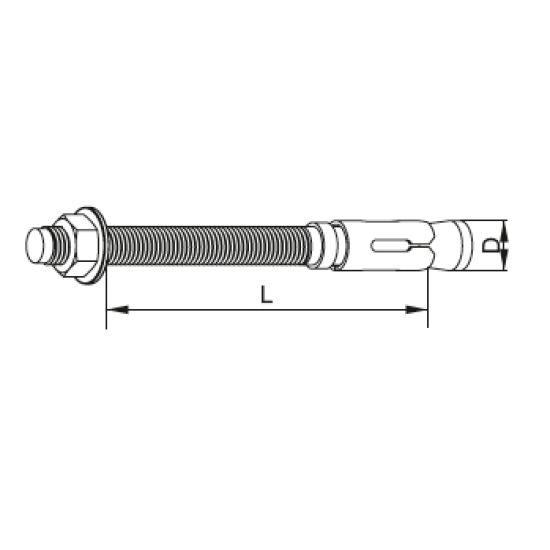 Siderni vložek vroče cinkan PSRM8x75F