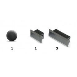 OV Blindabdeckung SC/LCD/LSH 21,5mm črni