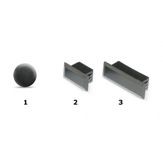 OV Blindabdeckung SC/LCD/LSH 21,5mm črni