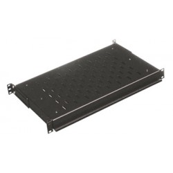 19", Fachboden ausziehbar, 1U, 750mm, ČRNA